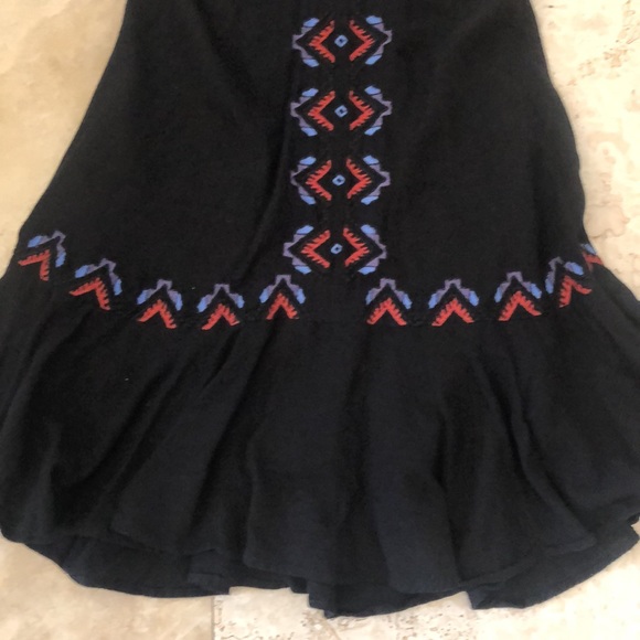 Piper Black Embroidered Aztec Print Dress Size XS - Picture 5 of 8